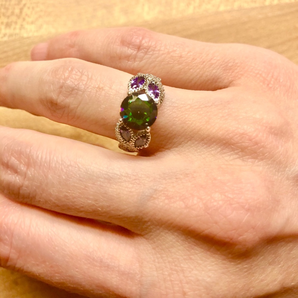 🎈5 for $35 Purple Mystic Topaz 925 SS Ring NWOT - Picture 8 of 9